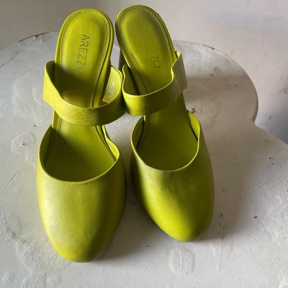 Women's Lime Green Mules - Picture 2 of 16